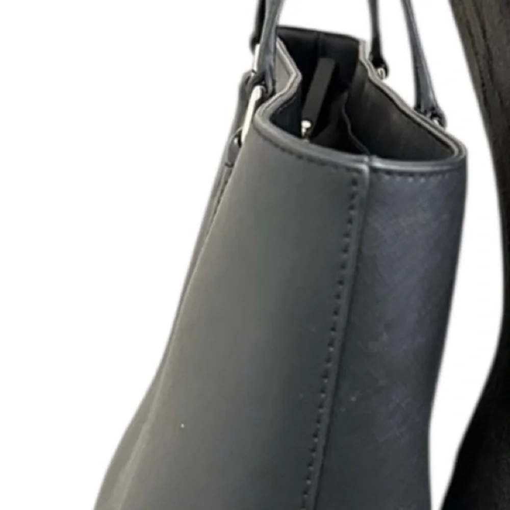 Kate Spade New York Black Leather Zip Top Tote Bag EUC - Picture 5 of 5